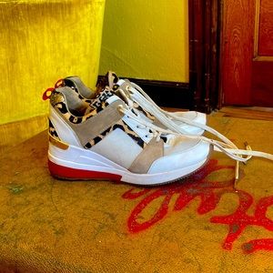 Michael Kors Georgie-  Leopard Gold&Red